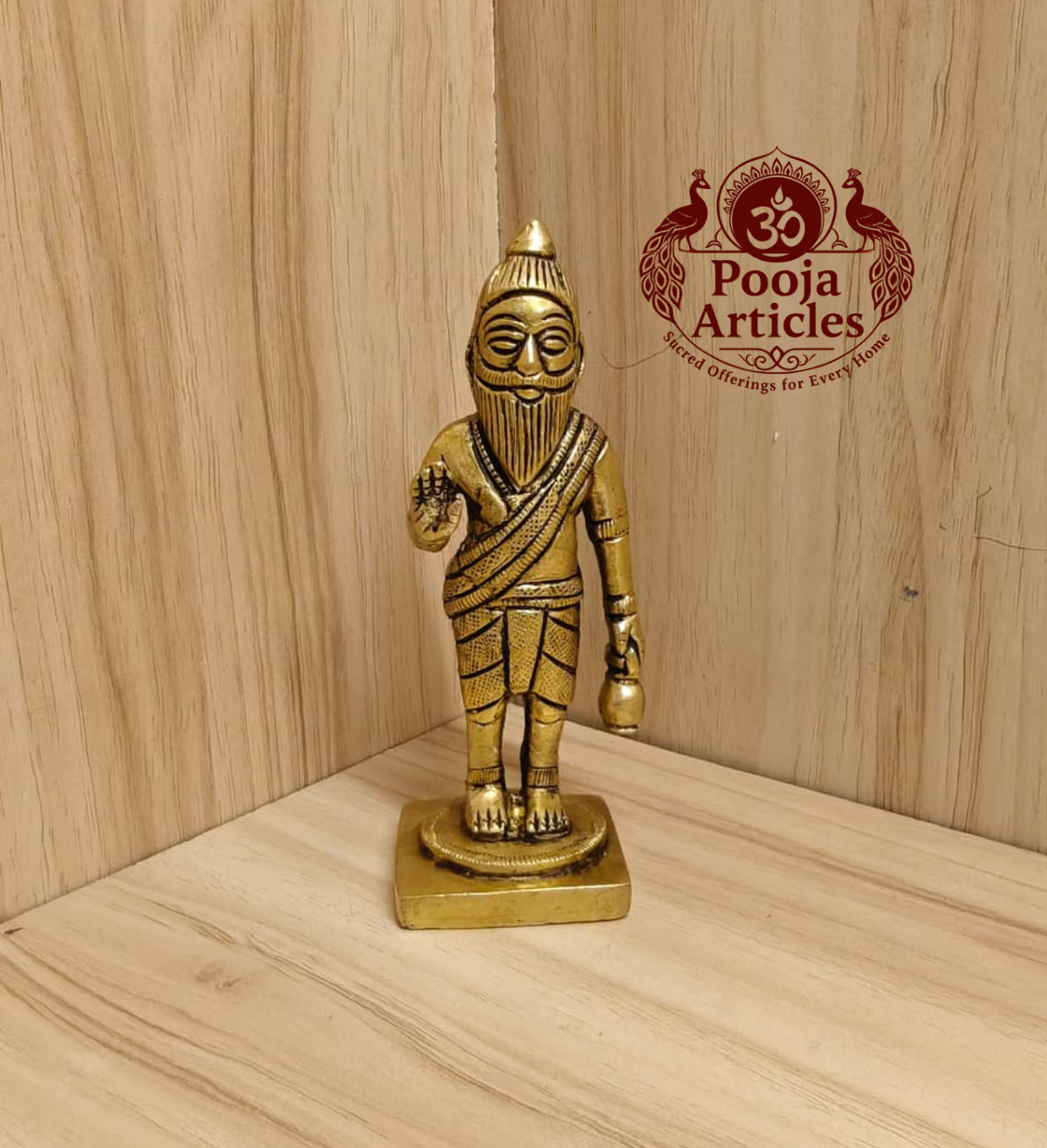 Buy Pure Brass Agathiyar Statue Online – 340g, 4.5" Divine Sage Idol for Pooja & Home Decor Buy Pure Brass Agathiyar Statue Online – 340g, 4.5" Divine Sage Idol for Pooja & Home Decor