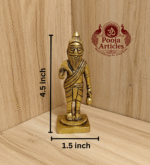Buy Pure Brass Agathiyar Statue Online – 340g, 4.5" Divine Sage Idol for Pooja & Home Decor