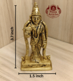 Buy Pure Brass Meenakshi Amman Statue Online – 210g, 3.7" Divine Meenakshi Idol for Pooja & Home Decor