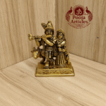 Buy Radha Krishna Idol with Cow Online 300g, 3.2" – Divine Brass Idol for Home Temple Décor
