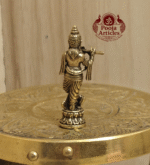 Buy Rare Miniature Brass Krishna Idol – 10 g, 1.5" Handcrafted Divine Idol Playing Flute Bansuri