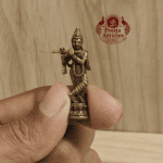 Buy Rare Miniature Brass Krishna Idol – 10 g, 1.5" Handcrafted Divine Idol Playing Flute Bansuri