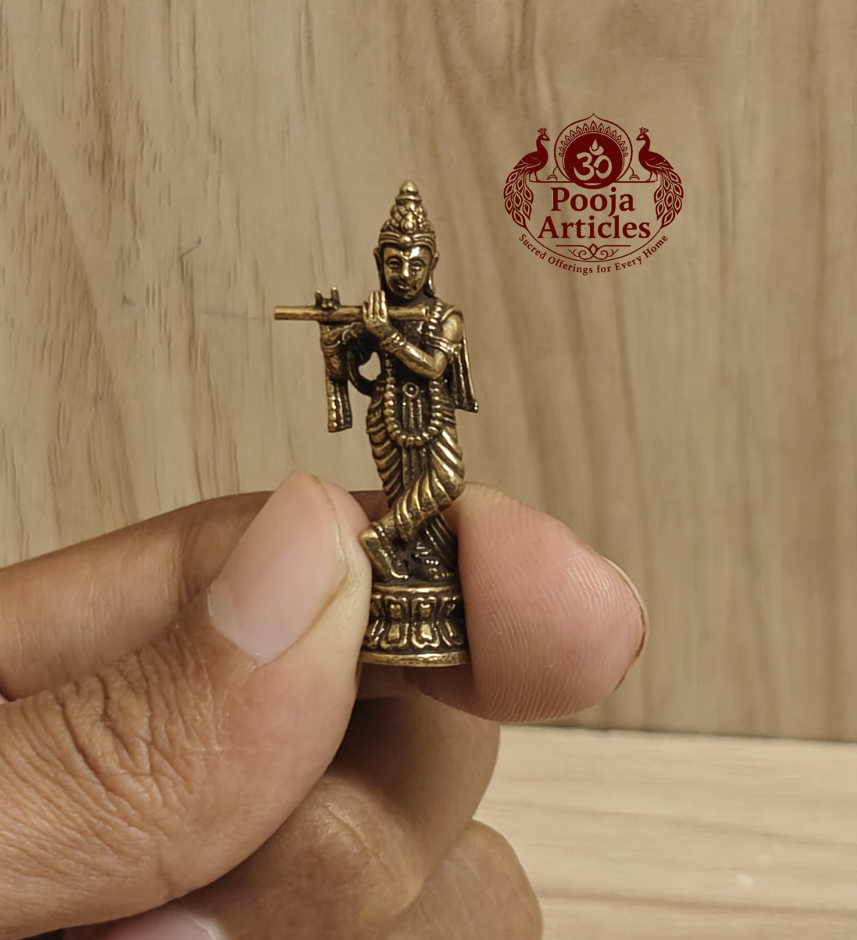 Buy Rare Miniature Brass Krishna Idol – 10 g, 1.5" Handcrafted Divine Idol Playing Flute Bansuri Buy Rare Miniature Brass Krishna Idol – 10 g, 1.5" Handcrafted Divine Idol Playing Flute Bansuri