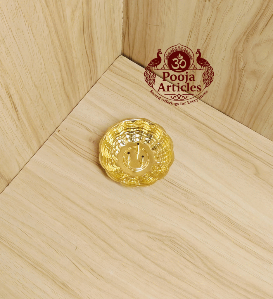 Buy Small Agarbatti Stand Online Size 0 – 30 g, 3.2" Compact Brass Incense Holder for Pooja & Meditation