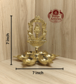 Buy Tiruvachi Vel Arumuga Vilakku Online – 390g, 7" Divine Brass Murugan Pooja Lamp