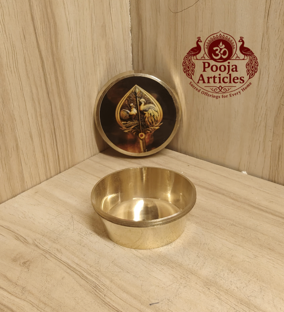 Buy Vel Kunguma Chimil Online – 40 g, 2" Divine Kumkum Holder for Pooja