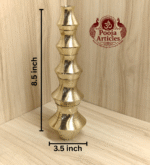 Divine Brass 5 Pot Kubera Set – 5 Pot Set Size 4 (170g, 8.5x3.5 Inches) | For Prosperity & Positive Energy