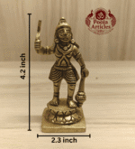 Divine Karuppasamy Idol for Home – 270g, 4.2 Inch | Powerful Guardian Idol for Home & Temple