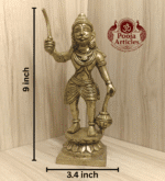Divine Karuppasamy Vigraham Online – 1.8 kg, 9 Inch – Powerful Bronze Idol for Protection & Spiritual Strength