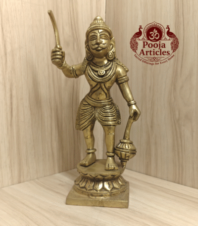 Divine Karuppasamy Vigraham Online – 1.8 kg, 9 Inch – Powerful Bronze Idol for Protection & Spiritual Strength