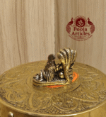 Buy Rare Miniature Brass Vishnu Lakshmi Idol – 25 g, 1" Handcrafted Divine Duo Idol for Pooja & Blessings