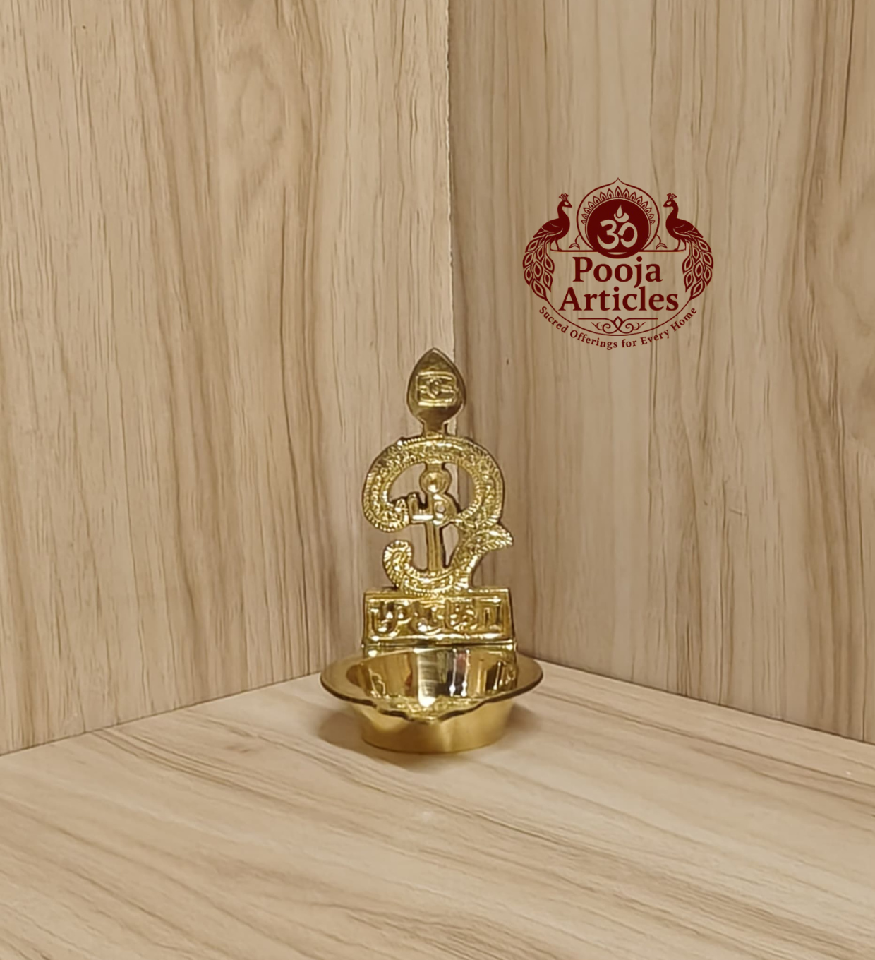 Om Vilakku (60g, 3.8 x 2.2 x 2.6 Inches) – Divine Brass Diya for Positive Energy and Pooja Rituals Om Vilakku (60g, 3.8 x 2.2 x 2.6 Inches) – Divine Brass Diya for Positive Energy and Pooja Rituals