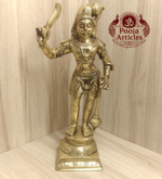 Powerful Bronze Karuppasamy Swamy Statue Online – 2.980 kg, 11.5 Inch | Buy Traditional Tamil Deity Idol at Poojaarticles.com