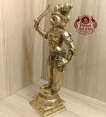 Powerful Bronze Karuppasamy Swamy Statue Online – 2.980 kg, 11.5 Inch | Buy Traditional Tamil Deity Idol at Poojaarticles.com