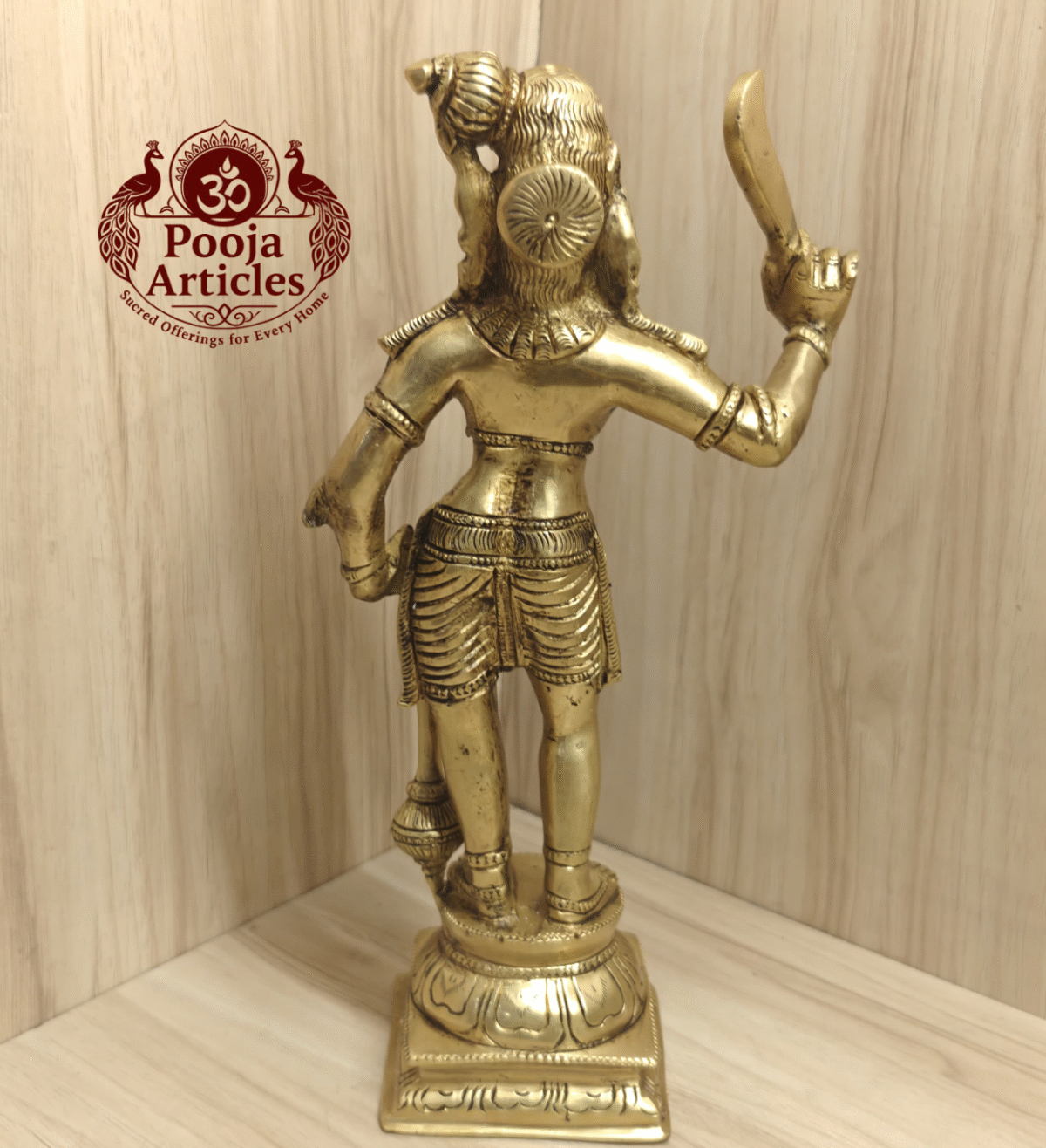 Powerful Bronze Karuppasamy Swamy Statue Online – 2.980 kg, 11.5 Inch | Buy Traditional Tamil Deity Idol at Poojaarticles.com