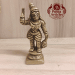 Powerful Handcrafted Karuppasamy Brass Statue – 90g, 2.6 Inch | Divine Guardian Idol for Home & Temple