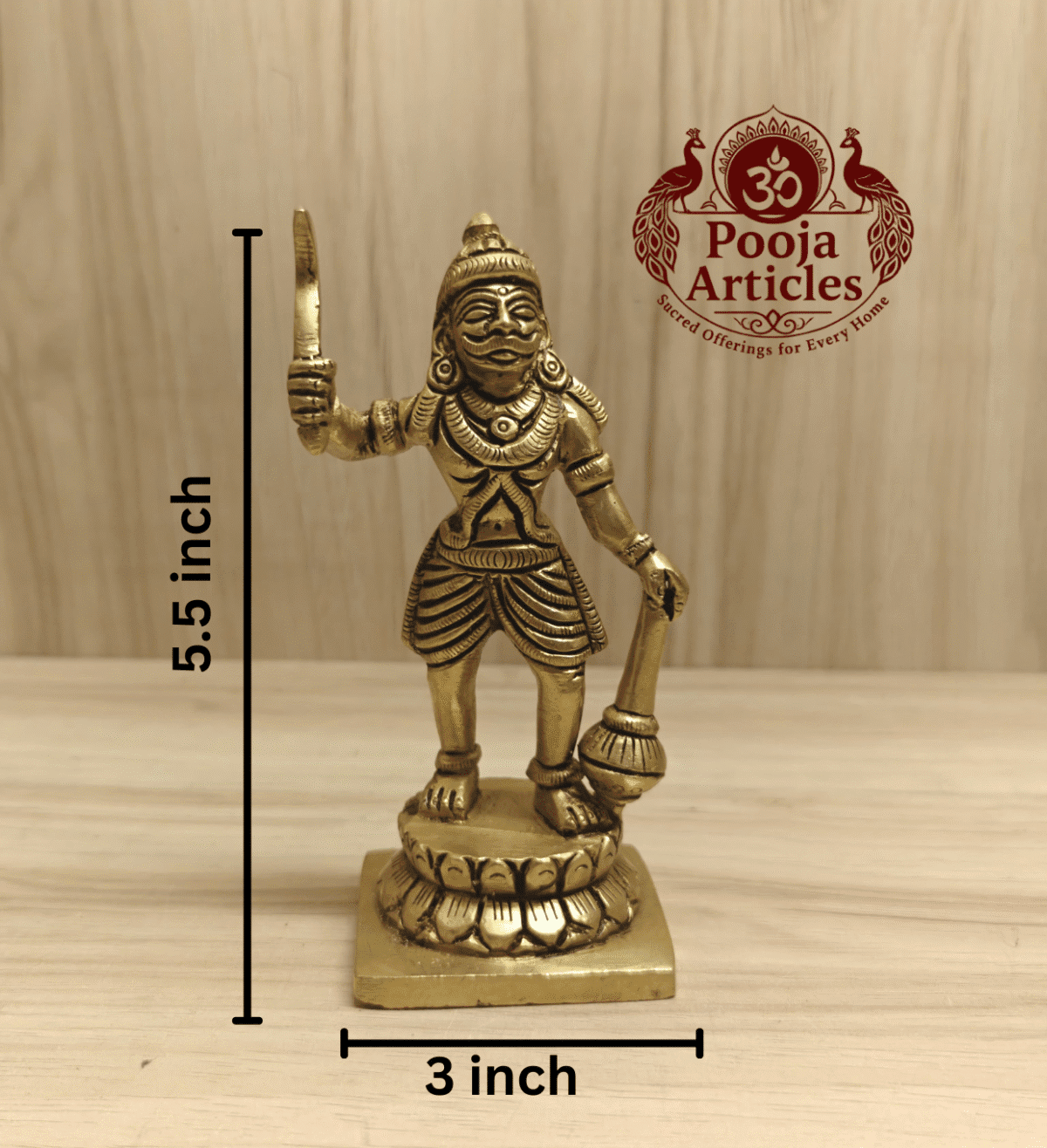 Powerful Karuppasamy Statue – 530g, 5.5 Inch for Protection & Devotion | poojaarticles.com