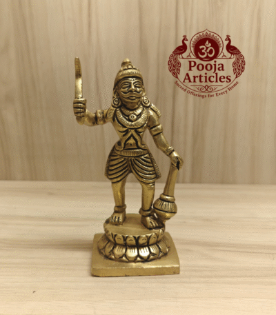 Powerful Karuppasamy Statue – 530g, 5.5 Inch for Protection & Devotion | poojaarticles.com