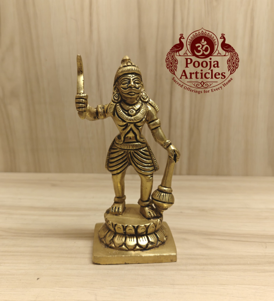 Powerful Karuppasamy Statue – 530g, 5.5 Inch for Protection & Devotion | poojaarticles.com