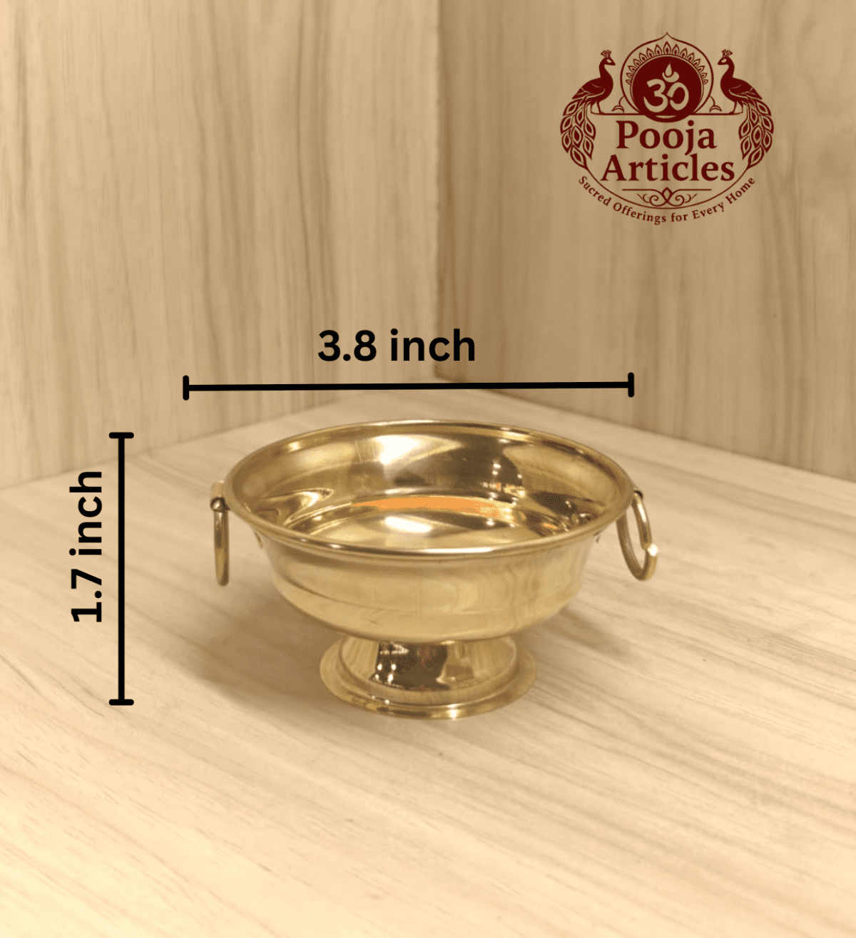 Pure Brass Urli Bowl – Size 0 (50g, 3.8") | Buy Handcrafted Decor for Pooja & Home