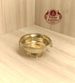 Pure Brass Urli Bowl – Size 0 (50g, 8cm) | Buy Handcrafted Decor for Pooja & Home
