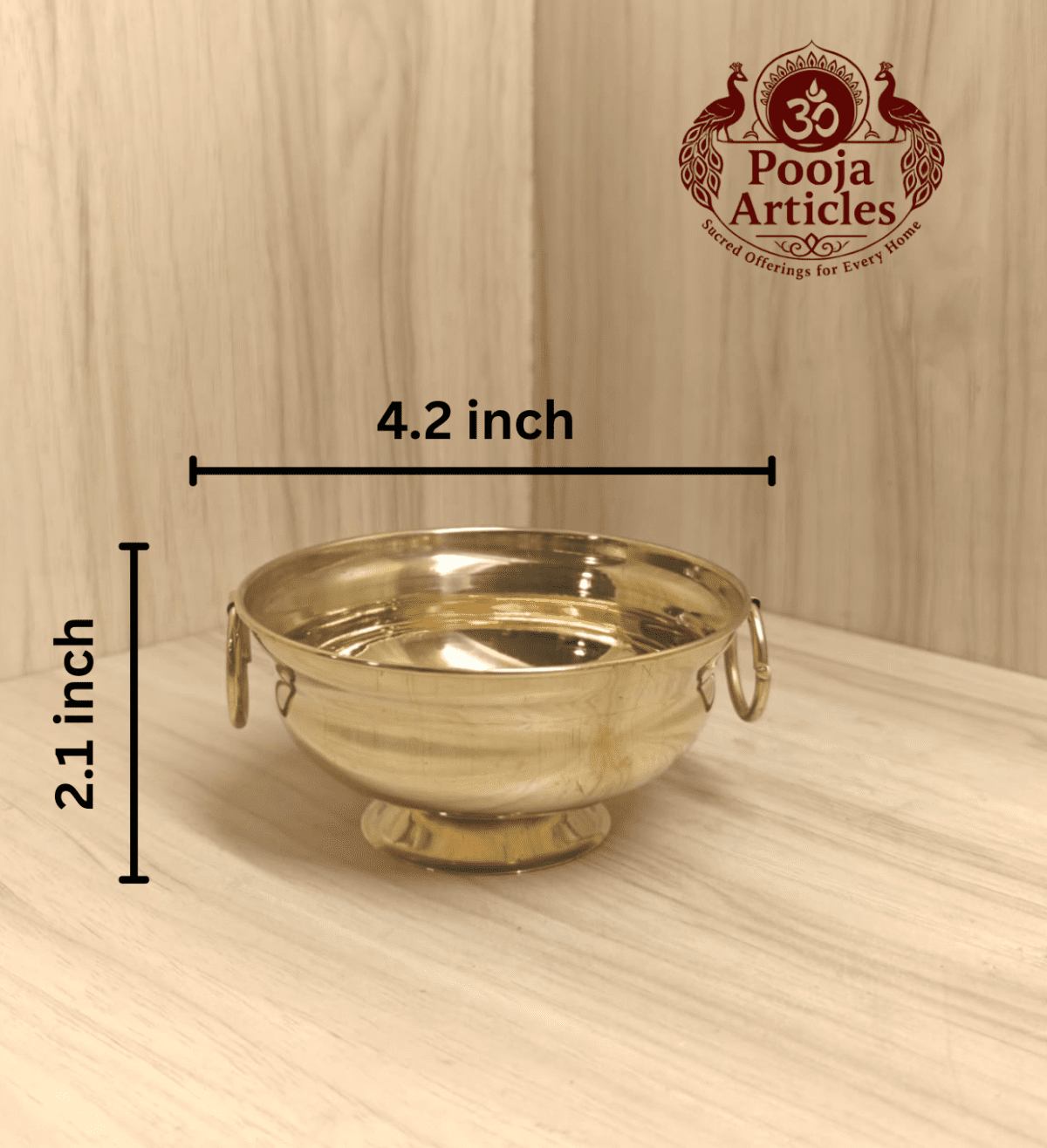 Pure Brass Urli Bowl – Size 1 (70g, 4.2") | Buy Handcrafted Decor for Pooja & Home