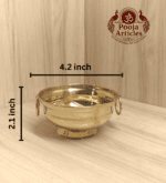 Pure Brass Urli Bowl – Size 1 (70g, 4.2") | Buy Handcrafted Decor for Pooja & Home