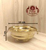 Small Brass Urli Bowl – Size 3 (100g, 16 cm) | Authentic Decor for Pooja and Home