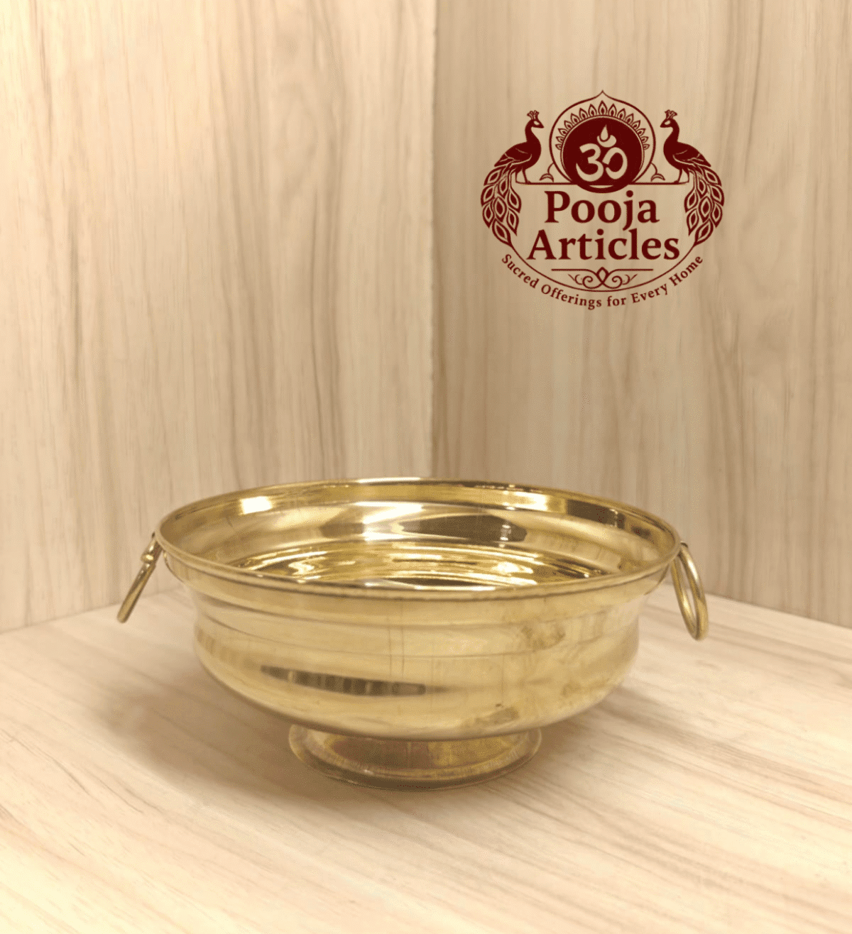 Small Brass Urli Bowl – Size 3 (100g, 16 cm) | Authentic Decor for Pooja and Home