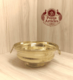 Small Brass Urli Bowl – Size 3 (100g, 16 cm) | Authentic Decor for Pooja and Home