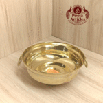 Small Brass Urli Bowl – Size 3 (100g, 16 cm) | Authentic Decor for Pooja and Home