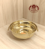 Small Brass Urli Bowl – Size 3 (100g, 16 cm) | Authentic Decor for Pooja and Home
