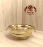 Small Brass Urli Bowl – Size 3 (100g, 5.2") | Authentic Decor for Pooja and Home