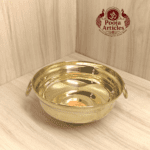 Small Brass Urli Bowl – Size 3 (100g, 5.2") | Authentic Decor for Pooja and Home