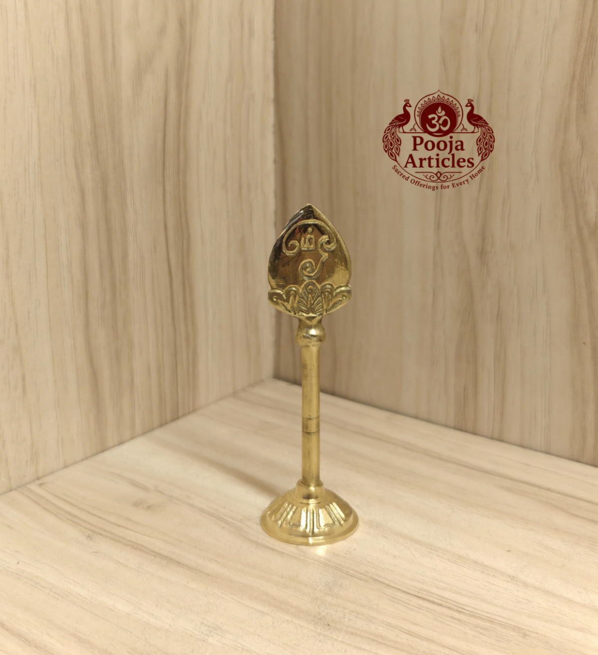 Transform Your Pooja Space with This Stunning Vel Stand 4 Inch – A Sacred Masterpiece of Devotion