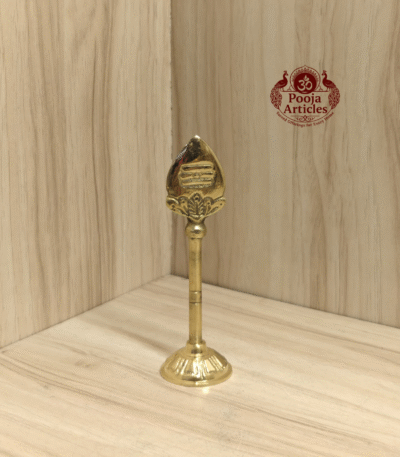 Transform Your Pooja Space with This Stunning Vel Stand 4 Inch – A Sacred Masterpiece of Devotion