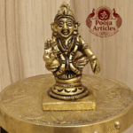 Buy Brass Ayyappa Swami Statue 100 g, 2″ - Sacred Mini Brass Idol for Home Puja