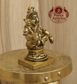 Buy Brass Ayyappa Swami Statue 100 g, 2″ - Sacred Mini Brass Idol for Home Puja
