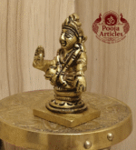 Buy Brass Ayyappa Swami Statue 100 g, 2″ - Sacred Mini Brass Idol for Home Puja