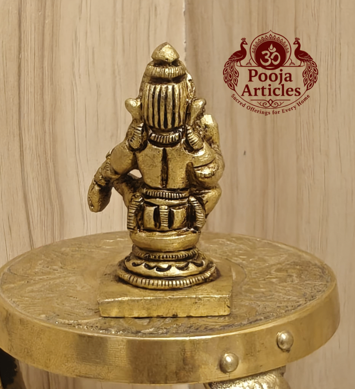 Buy Brass Ayyappa Swami Statue 100 g, 2″ - Sacred Mini Brass Idol for Home Puja