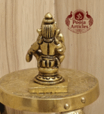 Buy Brass Ayyappa Swami Statue 100 g, 2″ - Sacred Mini Brass Idol for Home Puja