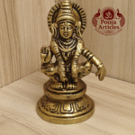 Buy Brass Ayyappan Statue 380g, 3" – Handcrafted Spiritual Idol For Home Puja