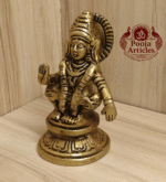 Buy Brass Ayyappan Statue 380g, 3" – Handcrafted Spiritual Idol For Home Puja