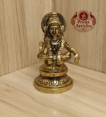 Buy Brass Ayyappan Statue 410g, 3.5" – Handcrafted Spiritual Idol For Home Puja