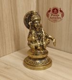 Buy Brass Ayyappan Statue 410g, 3.5" – Handcrafted Spiritual Idol For Home Puja