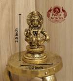 Buy Brass Ayyappan Swami Statue 200g, 2.5" – Handcrafted Spiritual Idol For Puja
