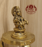Buy Brass Ayyappan Swami Statue 200g, 2.5" – Handcrafted Spiritual Idol For Puja