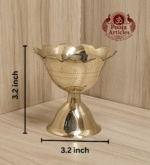 Buy Brass Devdas Diya 115g, 3.2"– Handcrafted Divine Brass Oil Lamp For Lighting