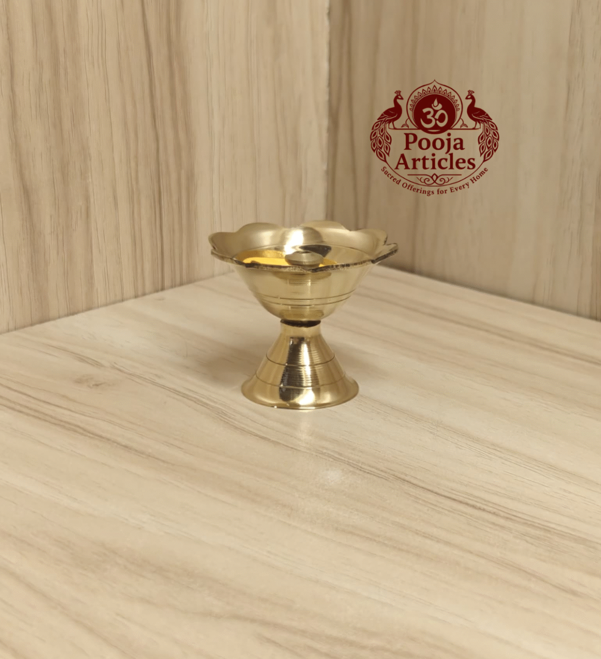 Buy Brass Devdas Diya 30g, 1.4" – Handcrafted Divine Table Oil Lamp For Lighting & Puja