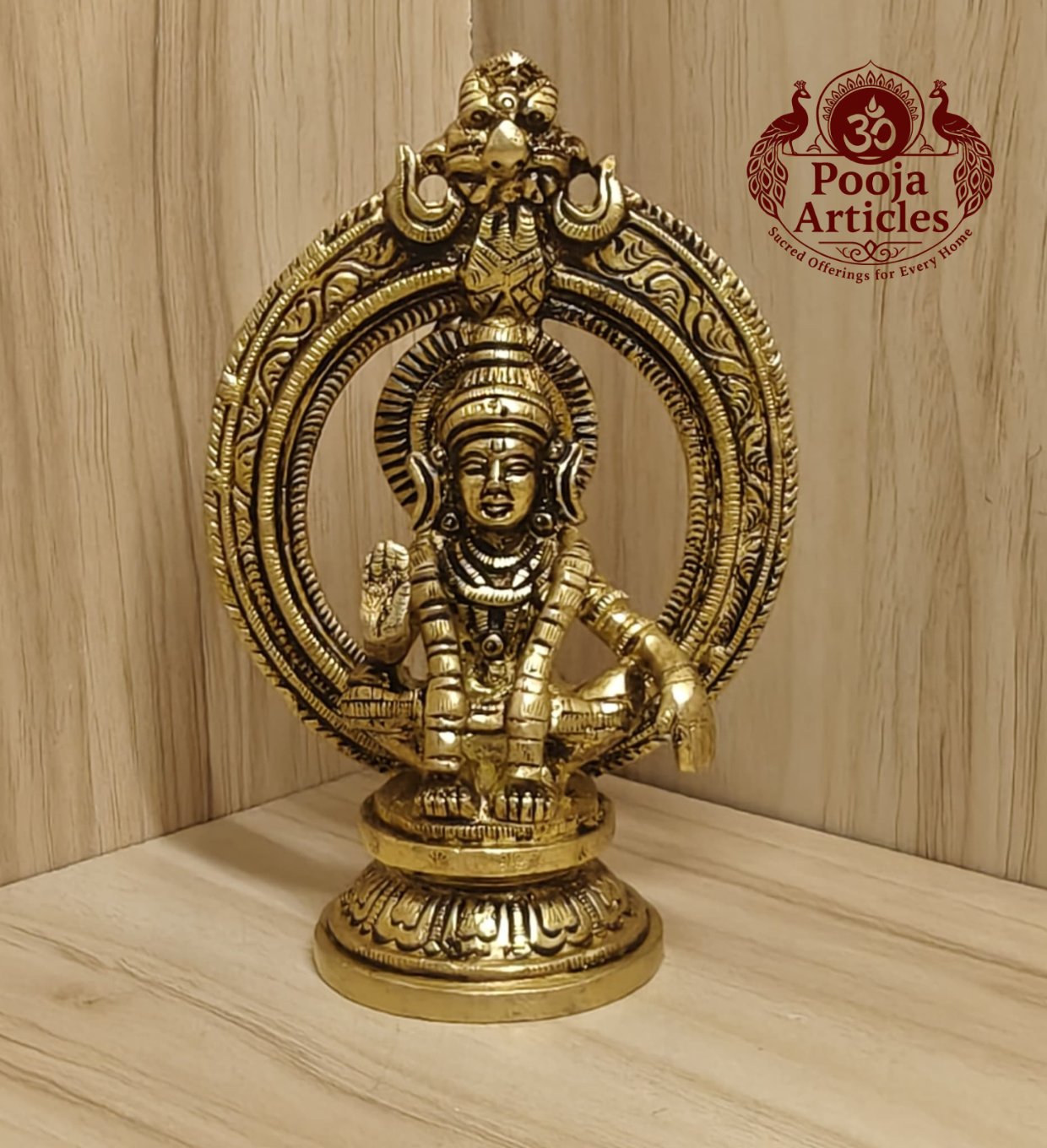 Buy Brass Frame Ayyappan Statue 510g, 4.8" – Handcrafted Spiritual Idol For Home Puja Buy Brass Frame Ayyappan Statue 510g, 4.8" – Handcrafted Spiritual Idol For Home Puja